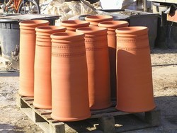 roulletted chimney pots