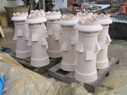 Buff pots, Ilam Hall, Dovedale